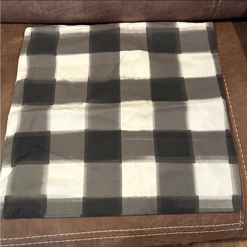 Black and White Buffalo Check Pillow Cover